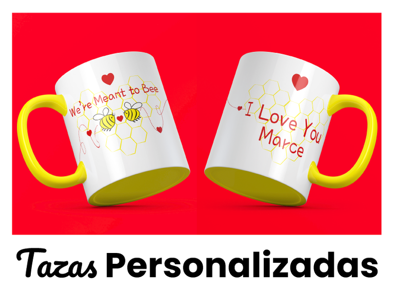 Taza perrsonalizada diseño abeja