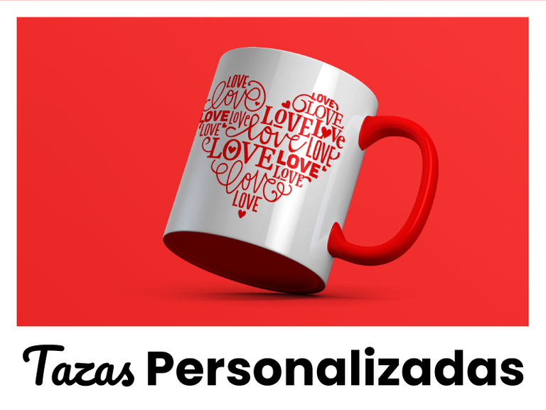 Taza personalizada diseño corazón